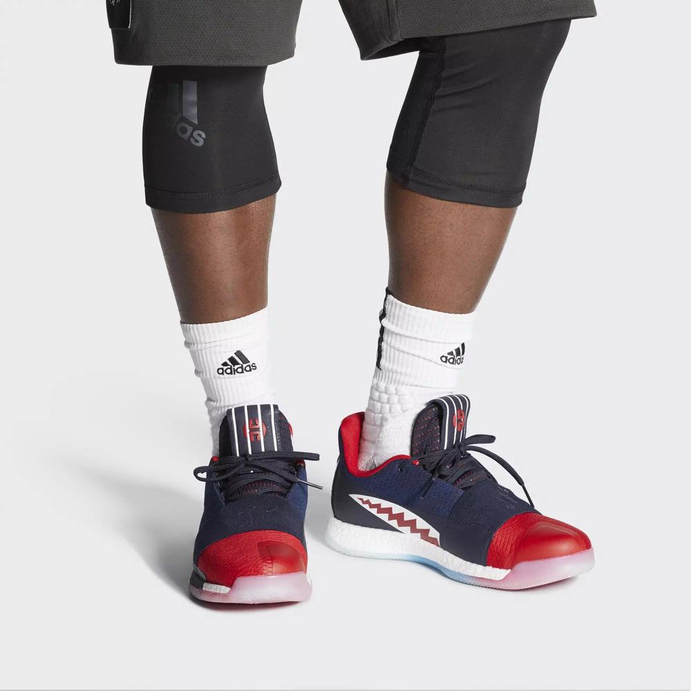 Adidas Harden Vol. 3 Tenis De Basketball Azules Para Hombre (MX-58979)